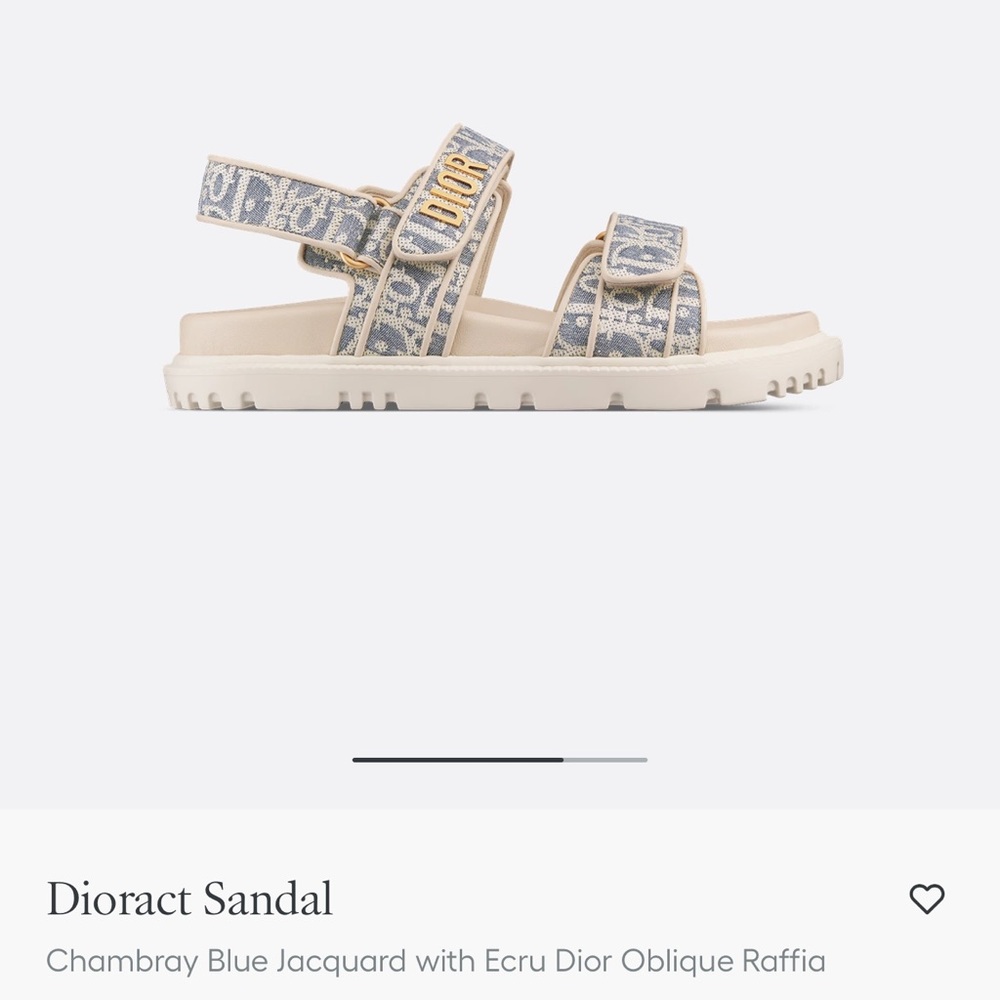 Dior womens Sandals - Blue and Cream